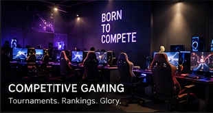Competitive gaming stage at OG Arena